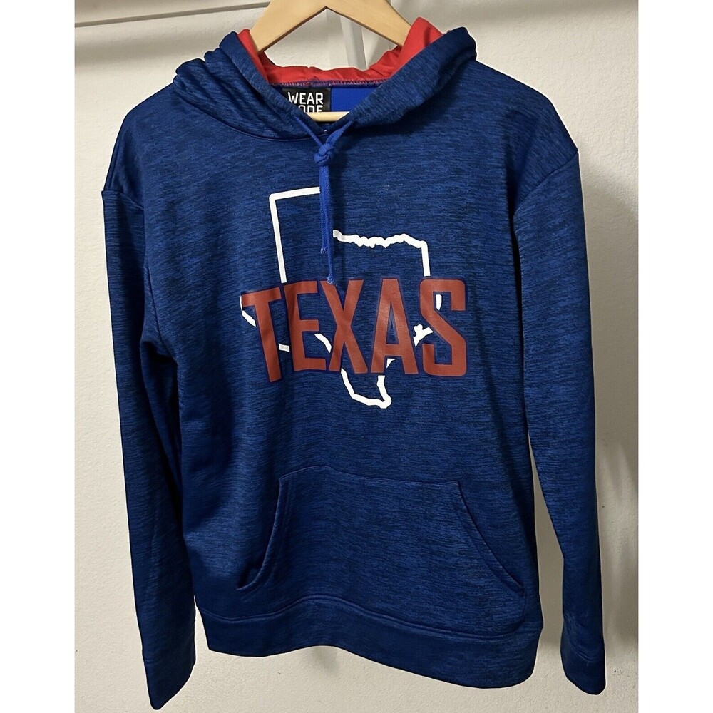 Texas Hoodie Men's Small Wear Code Sweatshirt 100% Polyester Colorful and Soft